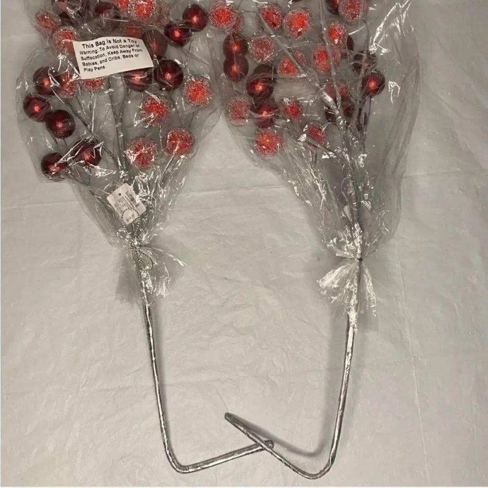 2 Sets of Red Seasonal Cherry decor - Picture 3 of 4